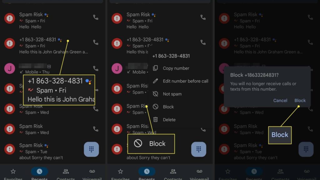 block-individual-numbers-on-android